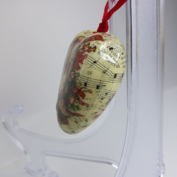 Vtg Victorian Decoupage Ornaments of Santa Claus and Christmas Wreath - Picture 5 of 12